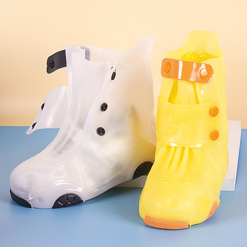 Children's rain shoe covers waterproof non-slip shoe covers silicone thickened wear-resistant bottom water shoes for women rainy days rain boots foot covers for men