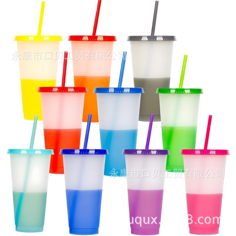 Inventario 24oz / 710ml taza de color frío taza de plástico taza de fruta taza de café taza de bebida taza de circulación