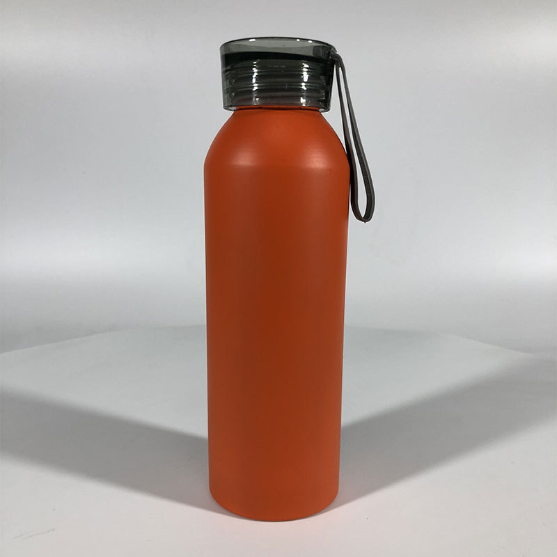 650ml tapa transparente botella de agua de aluminio botella de deportes al aire libre fitness taza de agua botella de agua de viaje logo