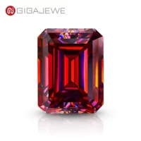GIGAJEWE красный изумруд огранки Mozan Diamond различные спецификации голые камни Изготовление ювелирных изделий оптом