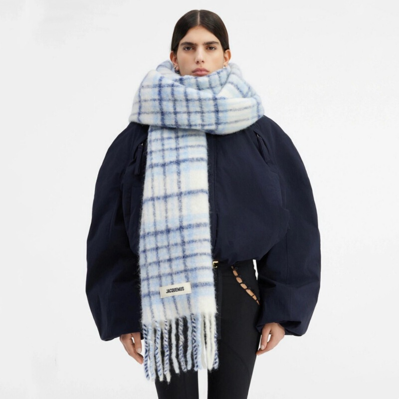 in stock JAC **MUS check alpaca scarf tassel angela red shawl mohair scarf lengthened warm