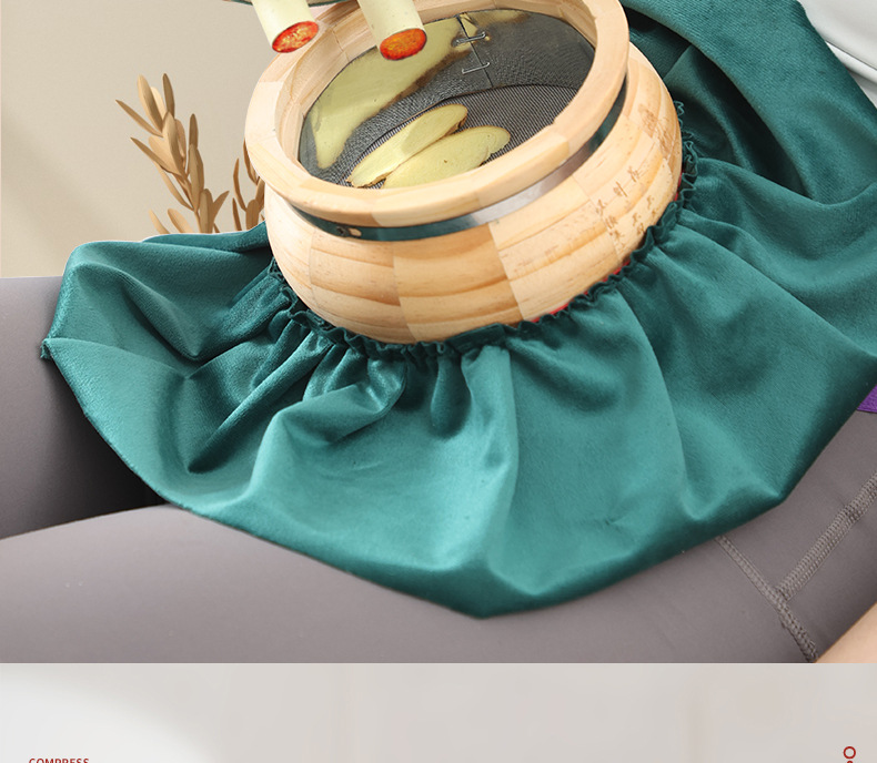 Moxibustion Jar Set for Navel and Abdomen Warming with 108 Aged Moxa Cones Rose Oil and Straps specifications