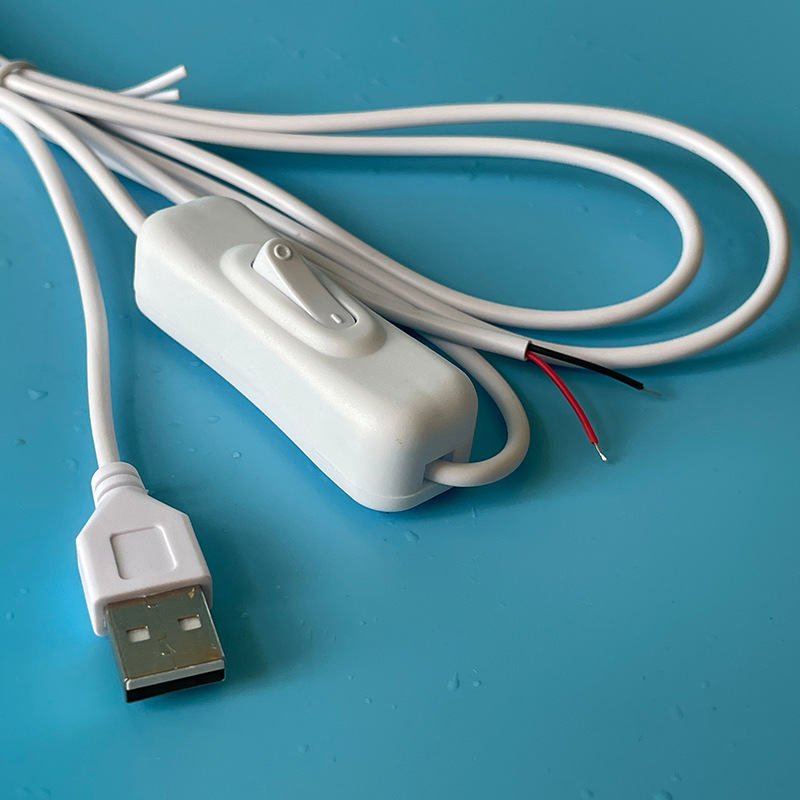 5v/12v霓虹灯USB/dc开关线304船型开关床头灯直播LED广告发光字线|undefined