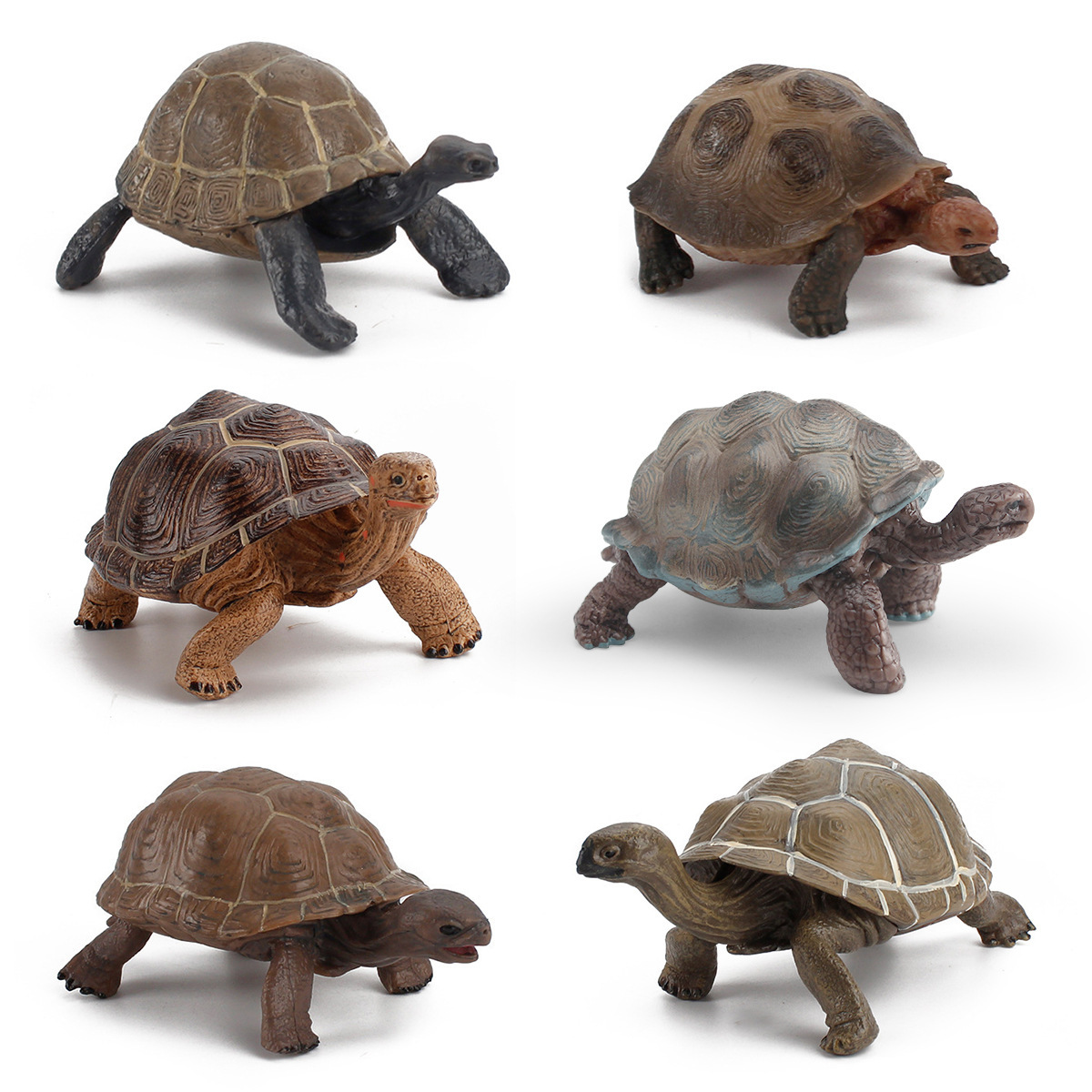 Simulación tortuga sólida Galápagos elefante tortuga juguetes marino mundo tortuga modelo de animal amazona