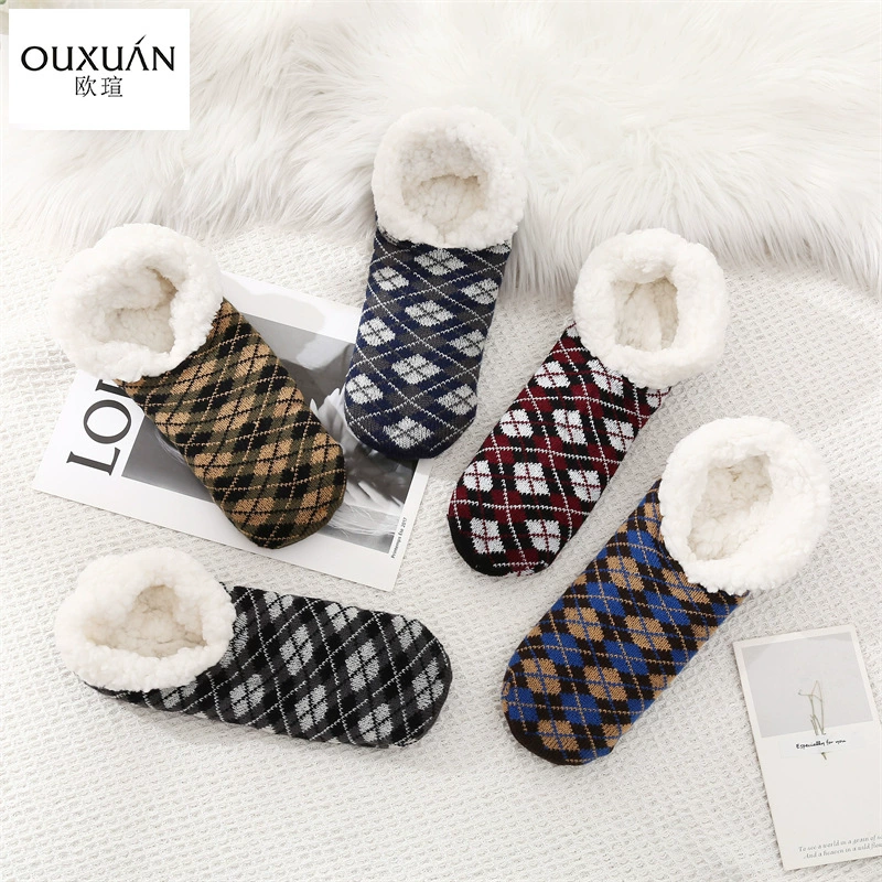 Зимние Тапочки и носки в помещении теплые на флисовой подкладке кросс-борд хит