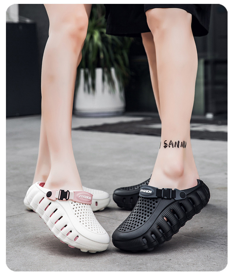 Men's Casual Closed-toe Sandals, Versatile Perforated Shoes_voghion.com