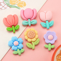 小花朵系列 卡通diy奶油膠手機殼材料頭飾髮夾飾品樹脂配件材料包