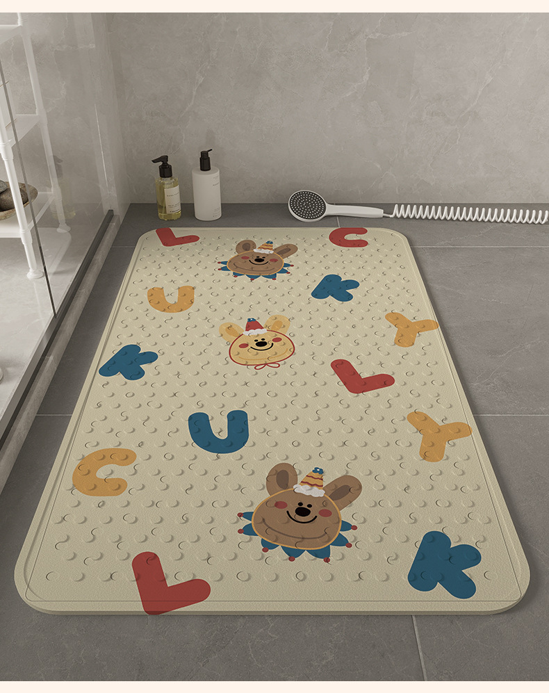 Bathroom Non-Slip Mat, Simple Household Shower Mat, Children's Bath Mat, Special for Water Play, Anti-Fall Bathroom Mat