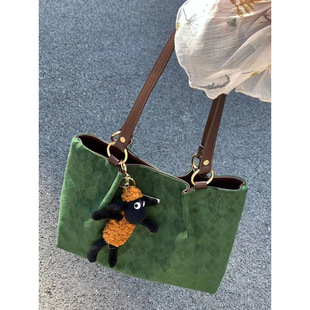 &€Niche Design Tote Bag for Women 2023 New Trendy Large Capacity Preppy Style College Student Class Work Clothing Single Shoulder Large