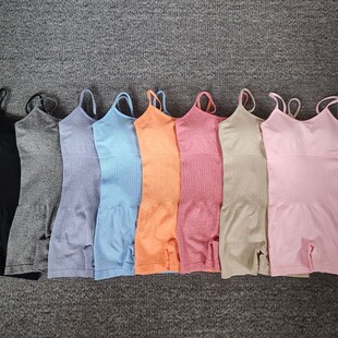 Amazon's New Explosions Europe and the United States Cross-border Abdominal Shown Chest Shaping Clothes Tight Peach Hip Lifting Sling Shock-proof