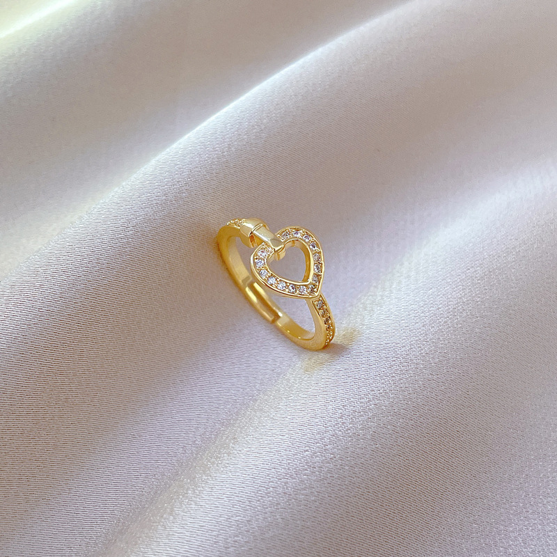 Adjustable Full Diamond Love Ring For Couples Simple Jewelry_voghion.com