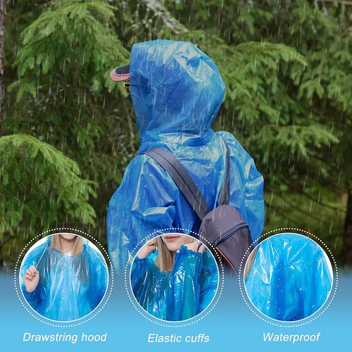Disposable raincoat, spherical thickened raincoat for students and adults, portable waterproof fishing raincoat for children