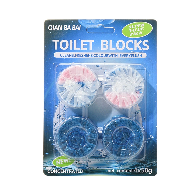 Двухцветный блок для чистки унитаза, спирт для чистки унитаза с ароматом, чистящее средство для унитаза в упаковке отечественного бренда, средство для чистки унитаза с синими пузырьками