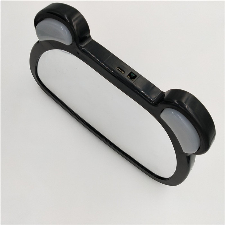In-car baby rearview mirror car child car seat 360 ° rotating LED reflective auxiliary observation mirror