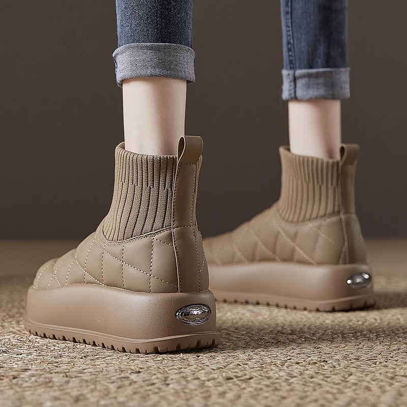 2023 Winter Thickened Northeast Cotton Shoes Network Red Tide Brand Bread Shoes_voghion.com