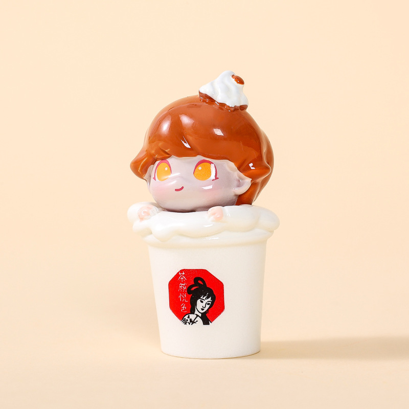 かわいい Diddy ミルクティーカップかわいい人形デスクトップ装飾品 diy キーホルダーアクセサリートレンディな人形ブラインドバッグ卸売|undefined