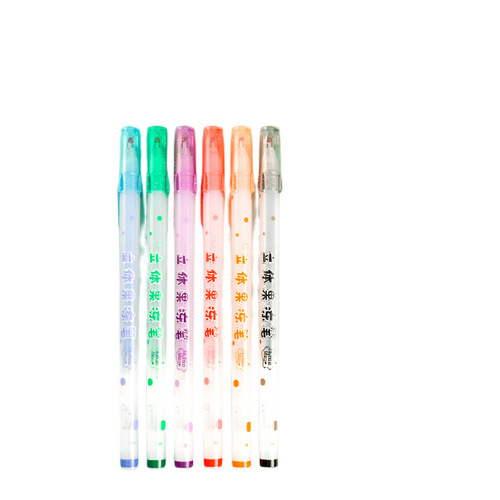 3D three-dimensional jelly pen color gel pen Gupan coloring pen cute highlighter student outline pen Guka set
