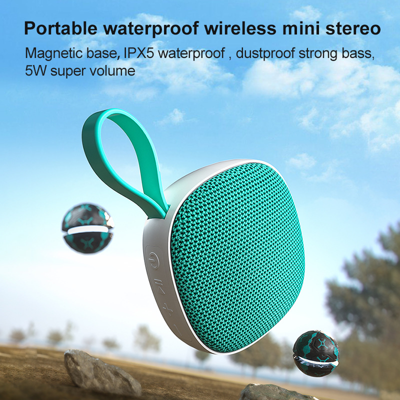 Nuevo altavoz Bluetooth inalámbrico transfronterizo portátil tela impermeable mini subwoofer de sonido pequeño tarjeta magnética al aire libre