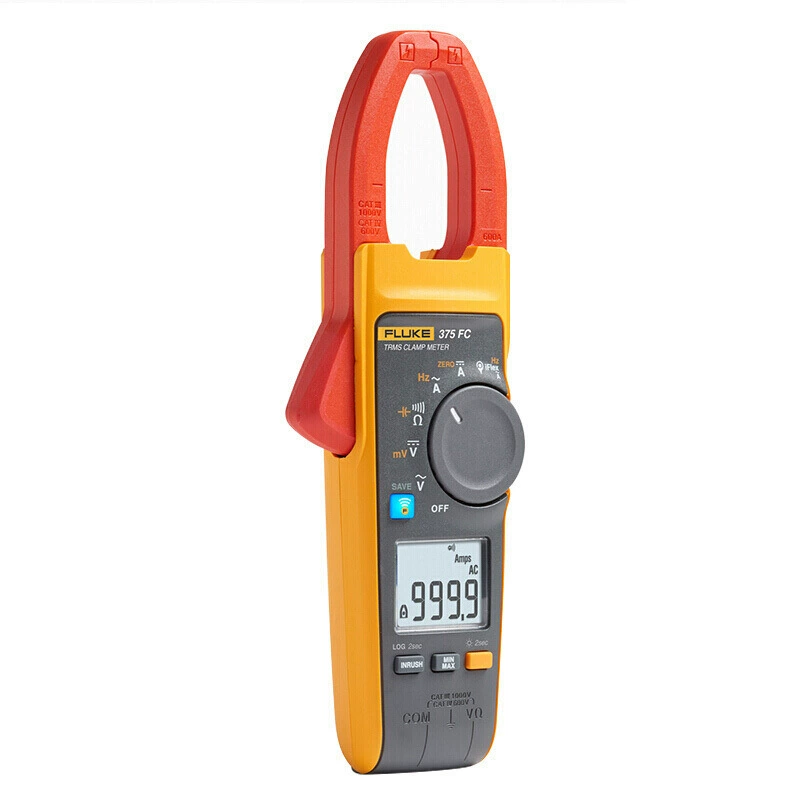 Fluke 375 FC настоящий эффективный токоизмерительный клещевой прибор переменного и постоянного тока F375 промышленный ручной токоизмерительный клещевой амперметр