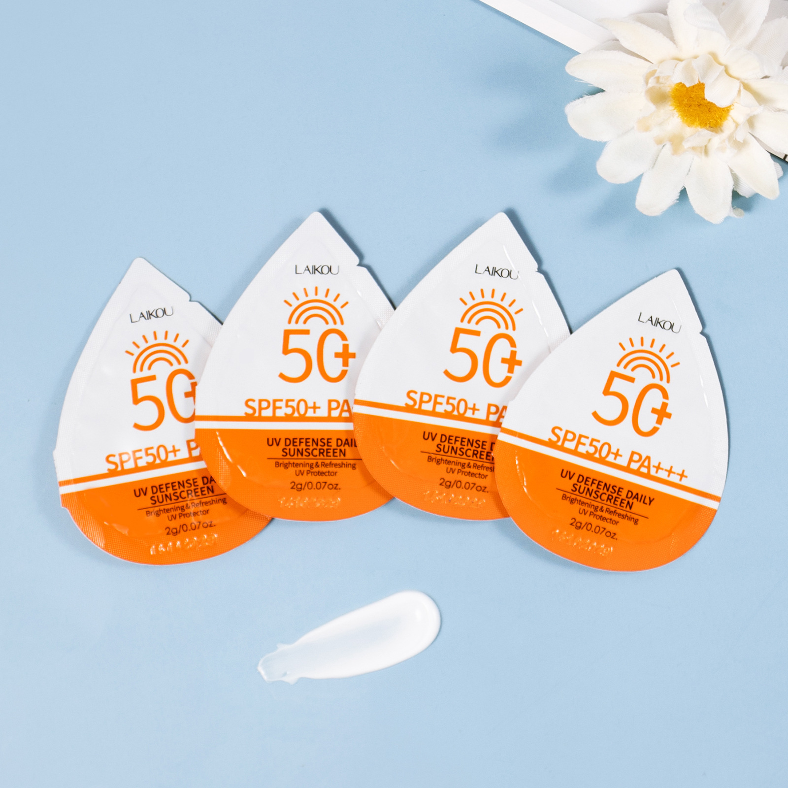LAIKOU sunscreen 2g莱蔻补水保湿隔离霜跨境货源虾皮joom批发