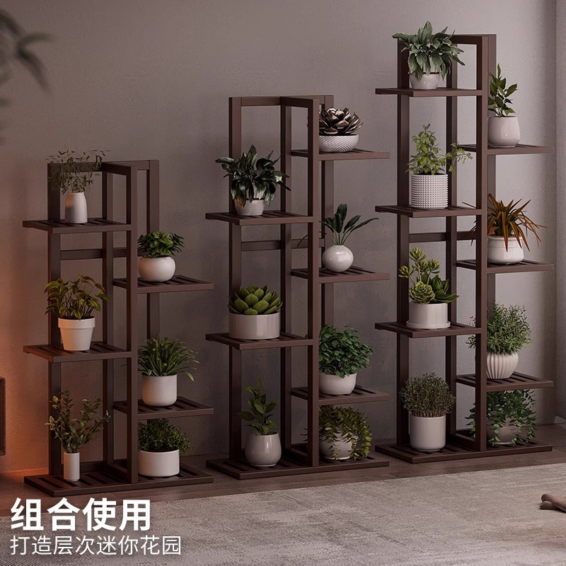 Estante de almacenamiento para plantas, soporte de estantería 2025, estantería de madera de varias capas para sala de estar, para guardar plantas verdes y bonsáis image 5