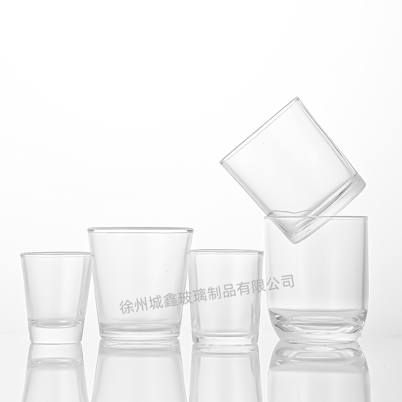 Vasos de vidrio transparentes para velas aromáticas al por mayor, portavelas de vidrio, adornos perfumados, vasos vacíos, recipientes para velas DIY, estilo nórdico