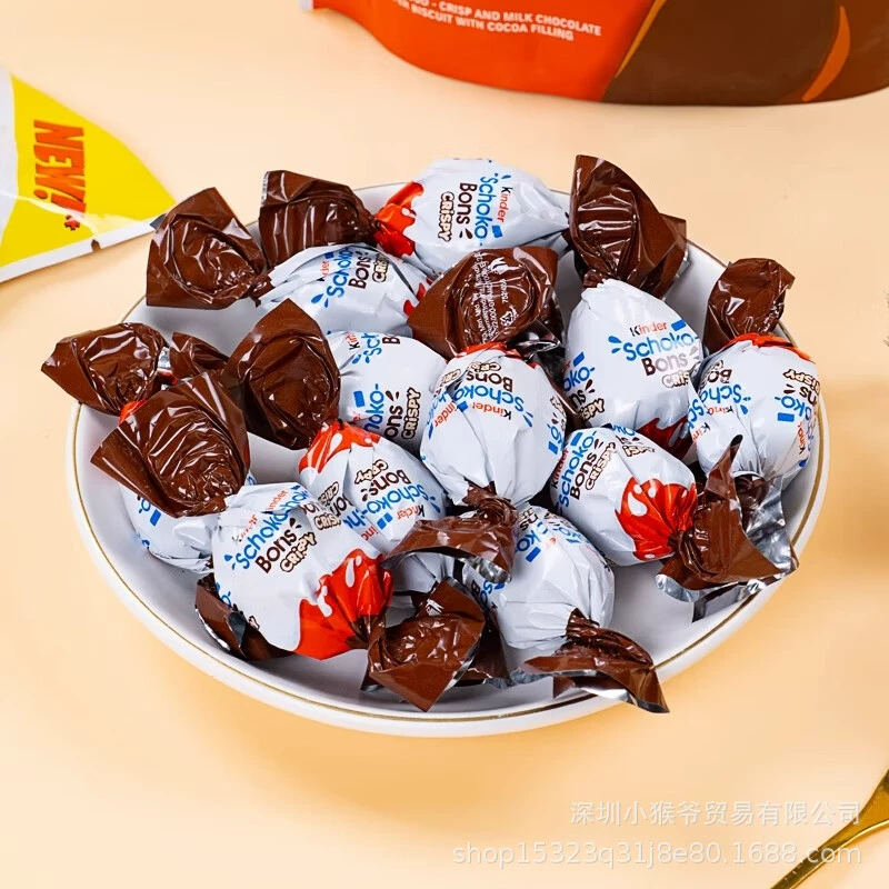 Конфеты (Kinder) schoko-bons хрустящие какао-шарики, в упаковке, импортные, детское лакомство (4/12 шт)