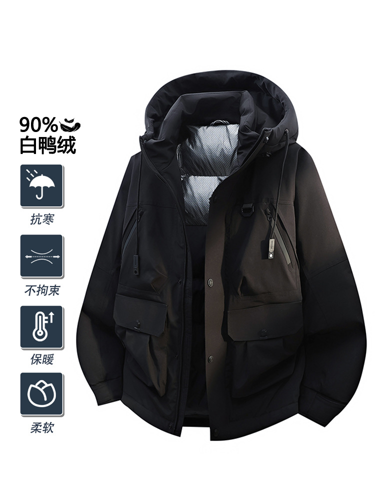 Nuevo invierno anti-frío y calentamiento herramientas de calidad chaqueta de plumón de hombre chaqueta suelta de moda juvenil abrigo casual