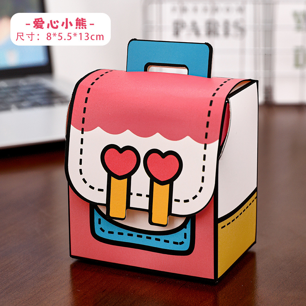 Love bear; white cardboard