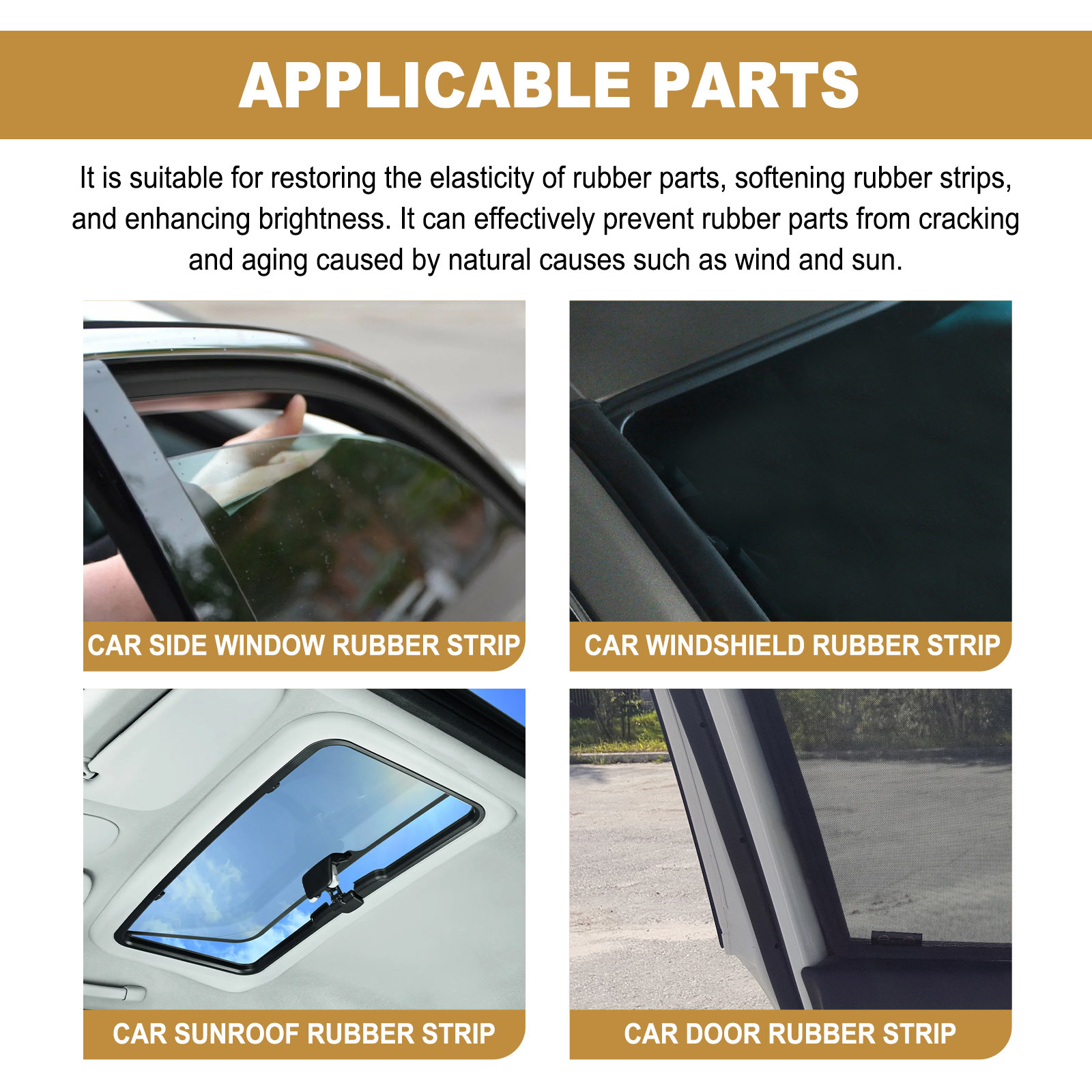 Rayhong Car Rubber Maintenance Agent Car Rubber Maintenance Cleaning Anti-Aging Glazing Decontamination Protective Agent