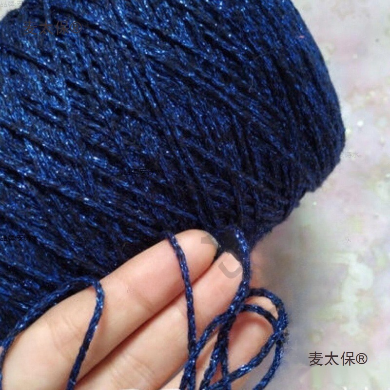 厂家直销金银线幻彩空心纱手工钩针编织暴力熊玩偶头饰配线麦太保