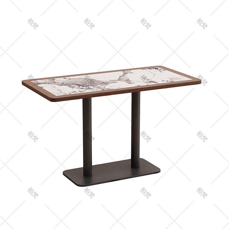 Compuesto de mesa y silla de madera maciza comercial de restaurante de té nórdico, restaurante de fideos industriales, restaurante de café, restaurante de barbacoa