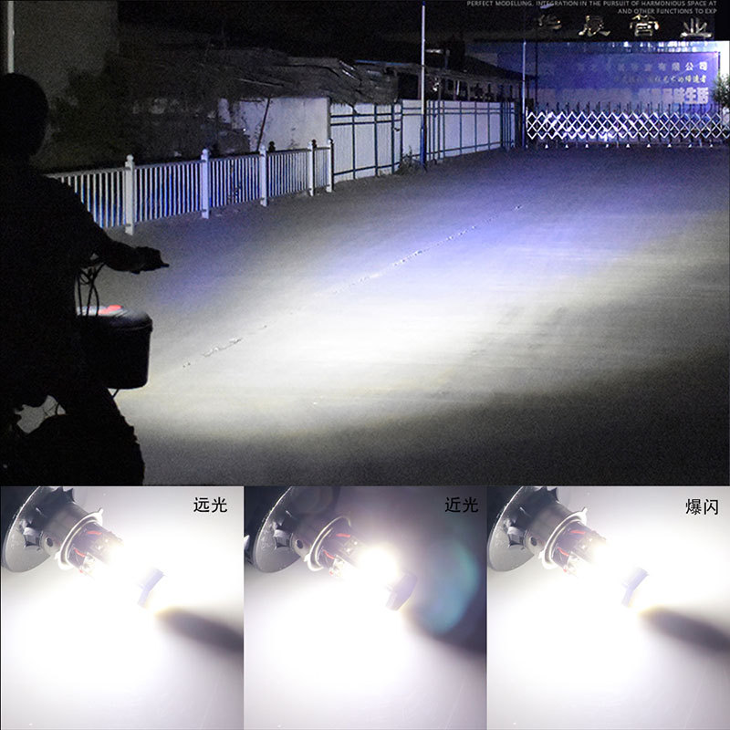 Motoled motocicleta lejos y cerca de la luz M6D6-side luminoso súper brillante faro motocicleta LED faro