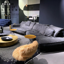 简奢baxter意式科技布艺沙发北欧轻奢客厅整装小户型异形转角羽绒