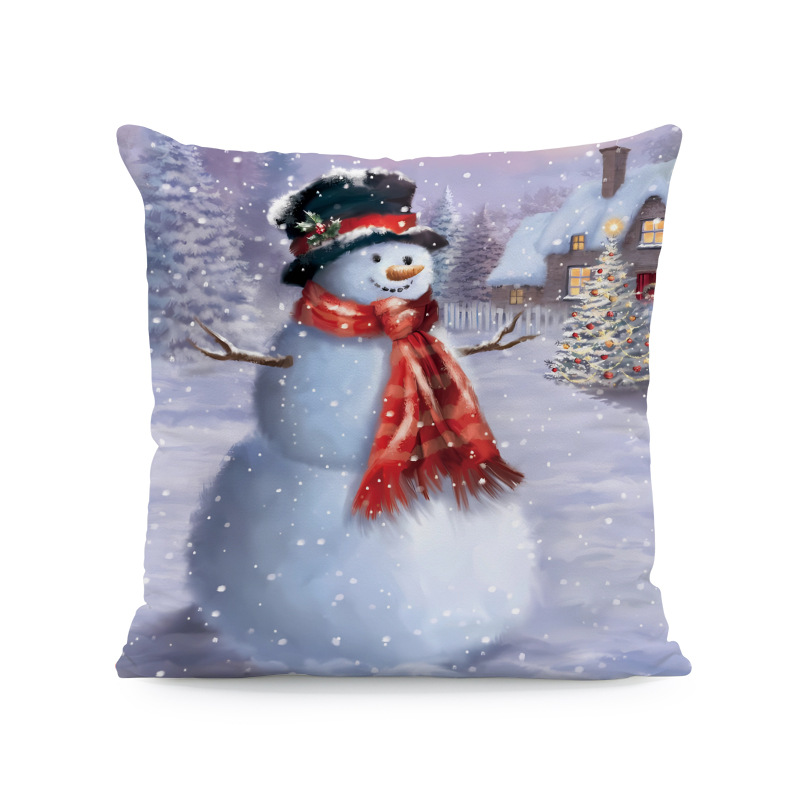 Venta caliente transfronteriza elementos de Navidad funda de almohada ambiente para el hogar sofá de decoración jardín patio festivo funda de cojín image 43