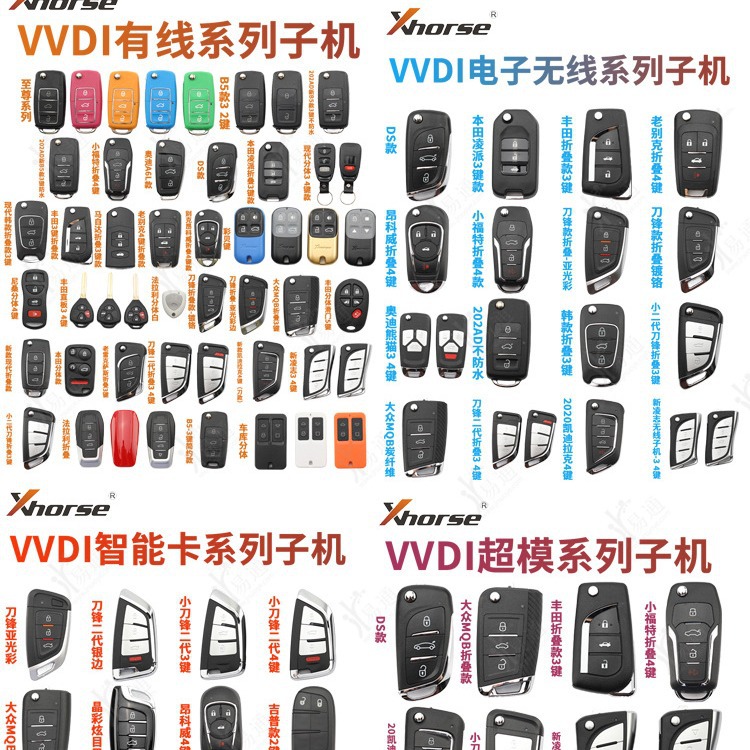 VVDI子机云雀手持机B5刀锋DS款无线超模芯片子机智能卡遥控器汇总
