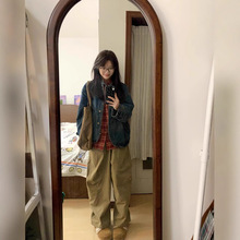 日系复古水洗做旧牛仔外套衬衫男女春季新款休闲百搭宽松设计感潮