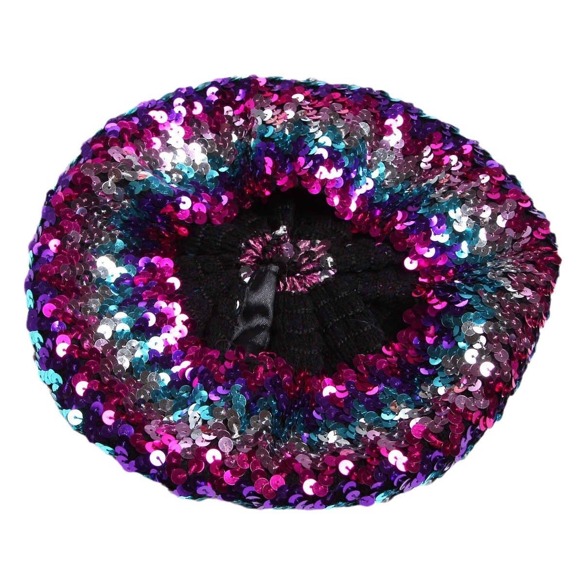 Aliexpress Amazon Nightclub Clothing Hat European and American Hat Beret Colorful Sequin Hat