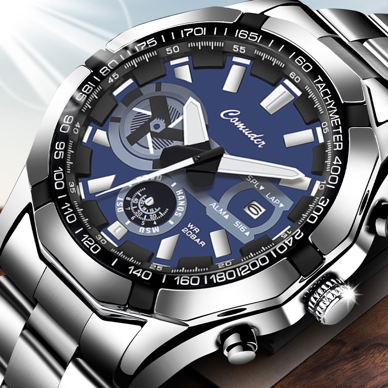 Men's Quartz Watch Waterproof Automatic Glow With Calendar_voghion.com