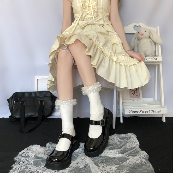 Summer thin Japanese cute lace knee socks