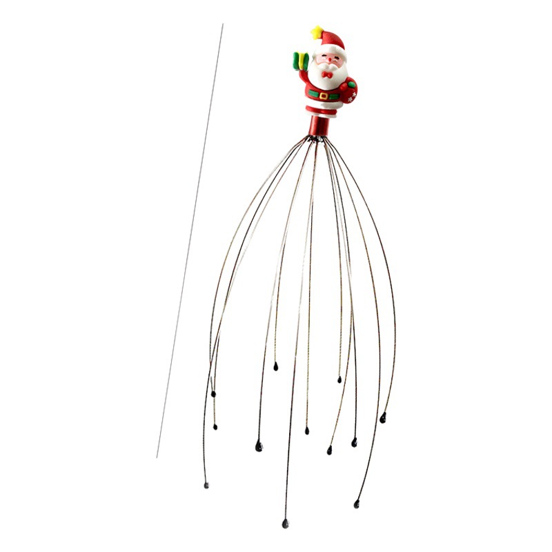 Santa Claus alma extractor doce garra cabeza masaje pulpo rascarse cuero cabelludo relajante rascarse cabeza picazón artefacto