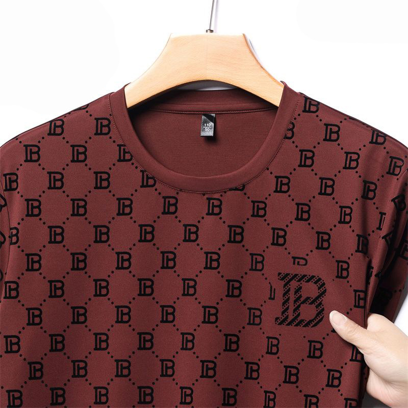 Kişi üçün yaylıq qısaqol köynək, nazik slim fit dəyirmi boyun