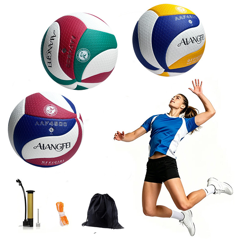 No. 5 Volleyball Thickened Pu Volleyball Soft and Hard Volleyball Ultra-Fiber Pu Heat-Bonded Volleyball Cross-Border