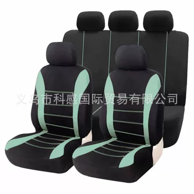 Universal seat cover — Seat Cover with Stitching - mint-green-9-piece-set-complete-set-of-five-seats