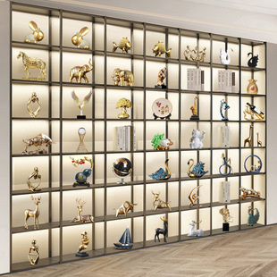 Office Bookcase Ornaments, Light Luxury Display Cabinets, Ancient Shelf Decorations, New Chinese Style Boss Cabinet Crafts