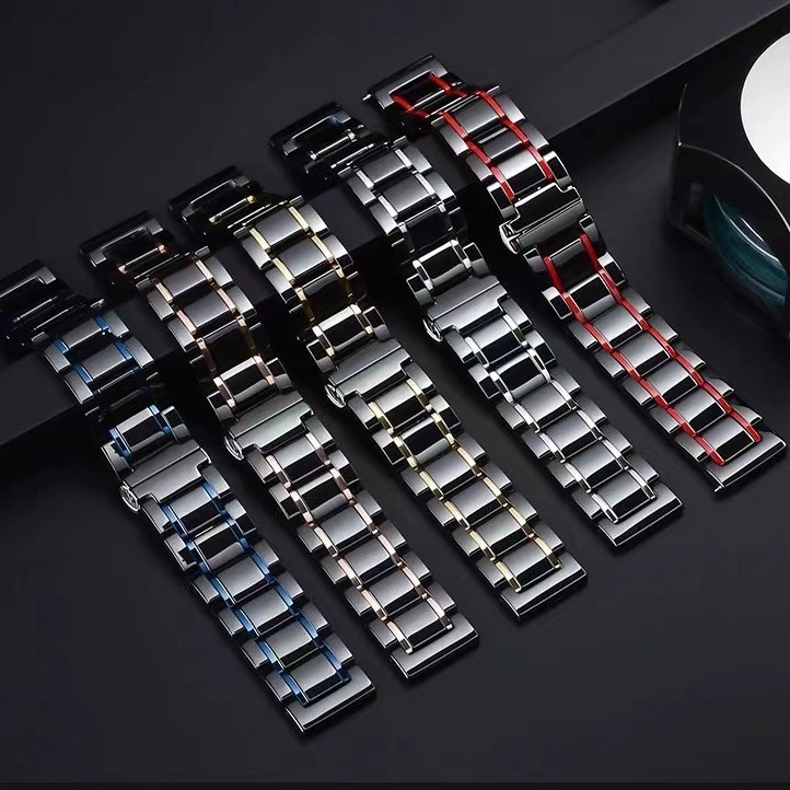 Ceramic Five Strains Three Strains Butterfly Buckle Huawei GT4/3 Strap for Samsung watch65 Xiaomi Yizhu Watch Strap