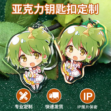 创意亚克力钥匙扣定制diy广告链透明滴胶镭射logo照片小挂件定制