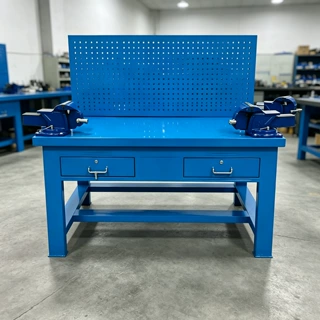 重型钳工工作台带挂板带板维车间钳工操作台维修钳工桌子模具台