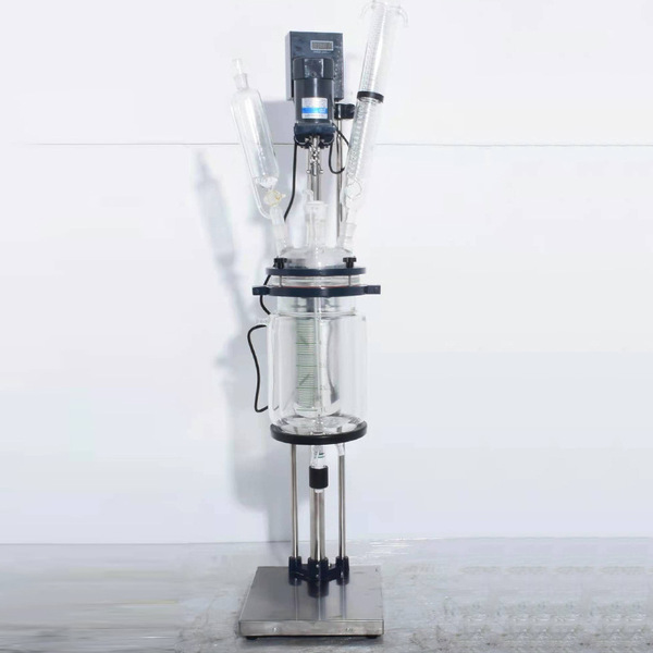 Ready supply double-layer glass reactor 1L-5L stirred reflux…
