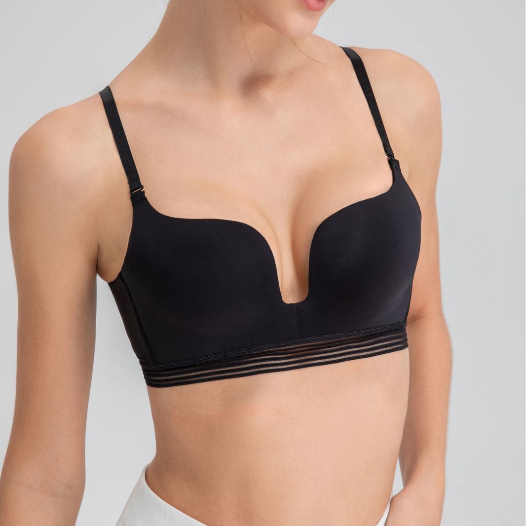 女士聚攏內衣無痕無鋼圈收副乳輕薄透氣文胸無束縛美背性感胸罩